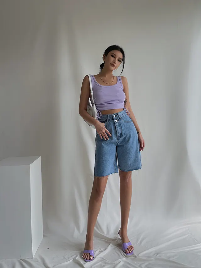 High waisted Jeans Women's Summer Thin Section Straight Loose And Thin Blue - Shop at LoveMi