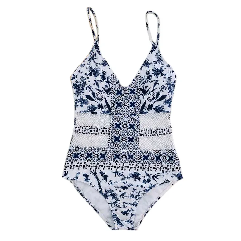 One Piece Ladies Triangle Swimsuit White - Shop at LoveMi