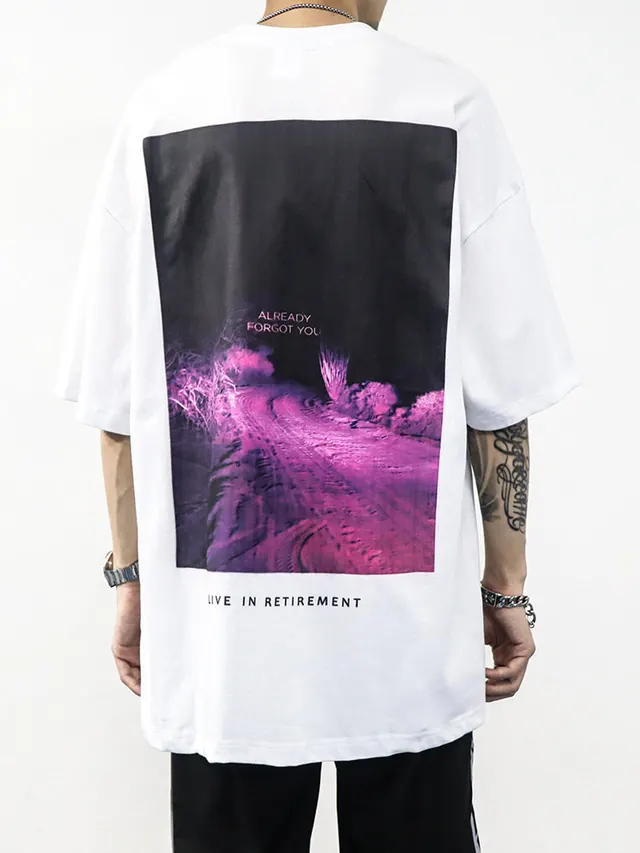Dark Vibe Style Trendy Short Sleeve White - Shop at LoveMi