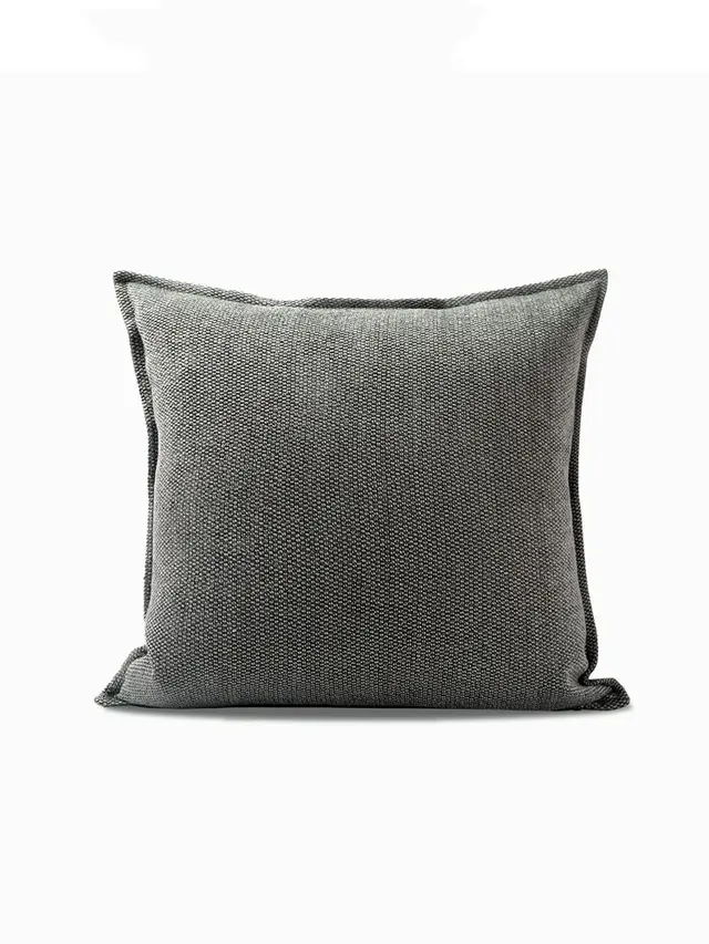 Modern And Simple Dark Gray Pillow With Cotton And Linen Pillow Sofa Pillow Model Room Villa Square Pillow Cotton And Linen Square Pill - Shop at LoveMi