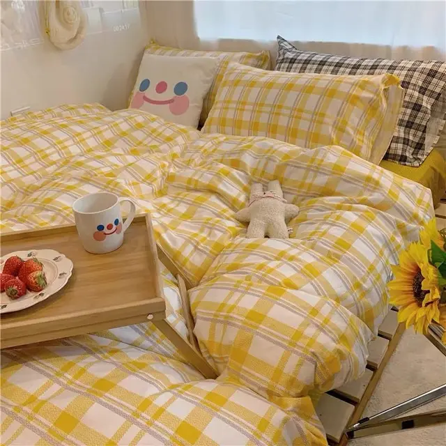Three Piece Set Of Single Bed Sheets In Student Dormitory Milky - Shop at LoveMi