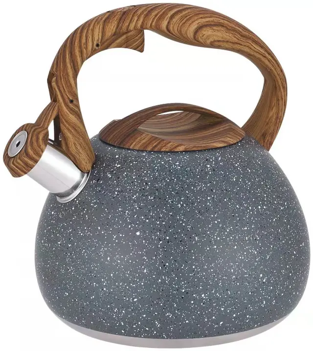 Antique Whistling Kettle Flat Bottom Tea Kettle Grey - Shop at LoveMi