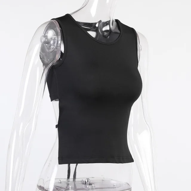 Sexy Backless Strappy Vest With Summer Inside Black - Shop at LoveMi