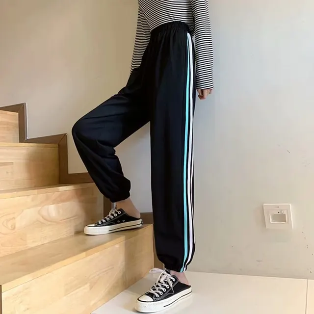 Women's Spring And Summer Casual Sports Pants Black - Shop at LoveMi