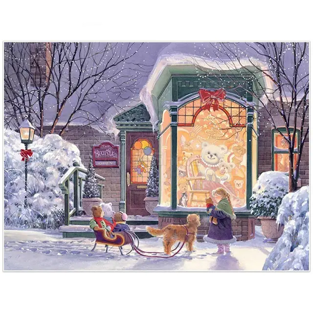 Snow Diamond Painting, All Christmas Square Rhinestone Embroidery, Handmade Mosaic Color - Shop at LoveMi