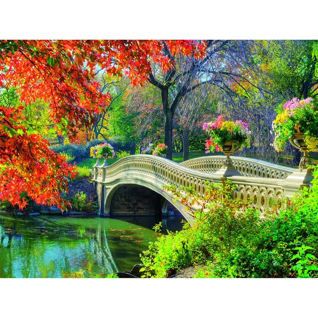 Handmade Diamond Painting Cross Stitch Kit Art Beautiful Park - Shop at LoveMi