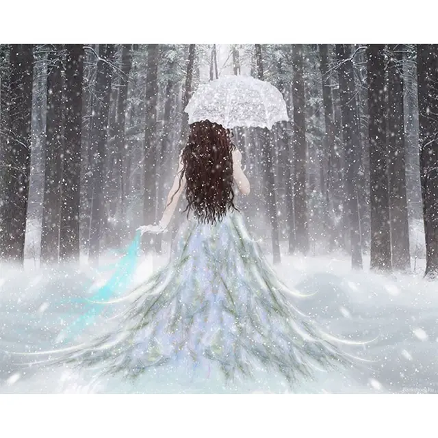 Snow Forest Beauty Square Rhinestone Embroidery Cross Stitch Style Home Decoration 5D Diamond Painting Kit Square - Shop at LoveMi