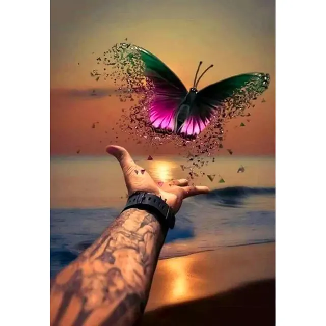 5D DIY Diamond Painting Butterfly , Square Or Round Imitation Diamond Embroidery A1A - Shop at LoveMi