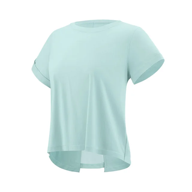 Sports T shirt Women Gym Running Training Blouse Green - Shop at LoveMi