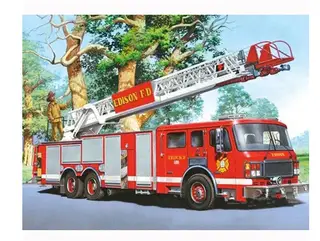 Diamond Embroidery Fire Truck Full Square Rhinestone Home Decoration - Color