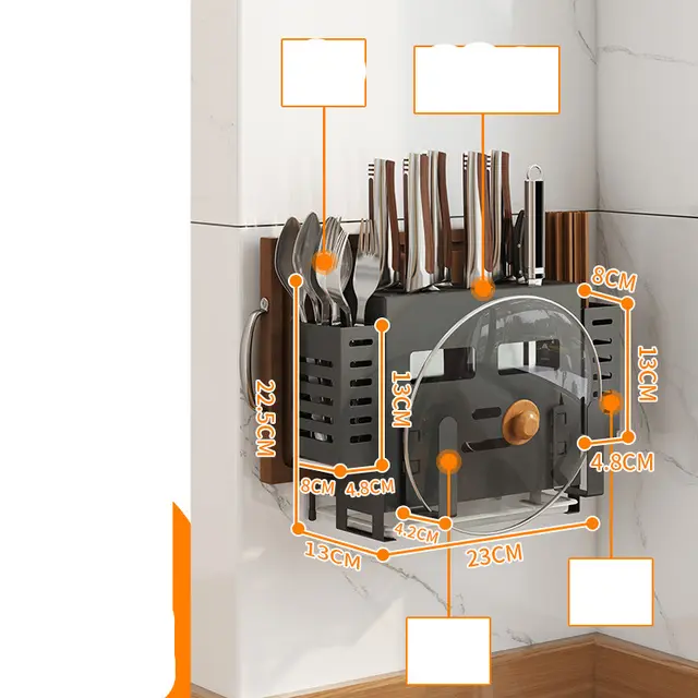 Wall Mounted Stainless Steel Knife Holder - Shop at LoveMi