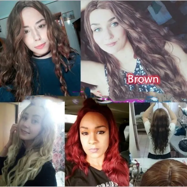 Wig Wine Red Corn Whisker Wig Black Small Curls Brown - Shop at LoveMi