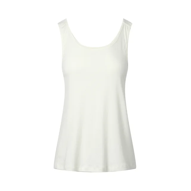 Sports Sleeveless T shirt Loose Quick drying Blouse Yoga Wear Blouse White - Shop at LoveMi