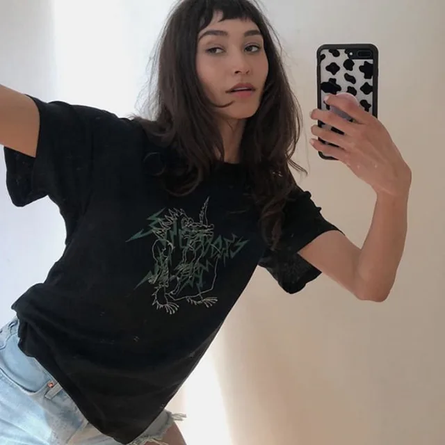 Designer's Spring New Rock Short Sleeve T shirt Black - Shop at LoveMi