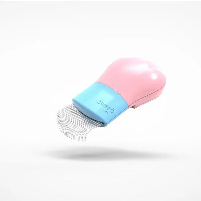 New Style Pet Comb Dog Self cleaning Comb Dual use Hair Removal Comb Pink Blue - Shop at LoveMi