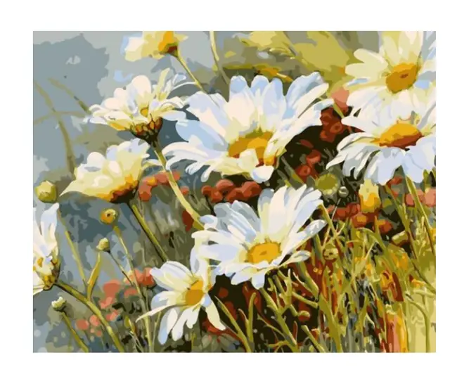 Daisy Flower DIY Digital Painting Kit Yellow - Shop at LoveMi