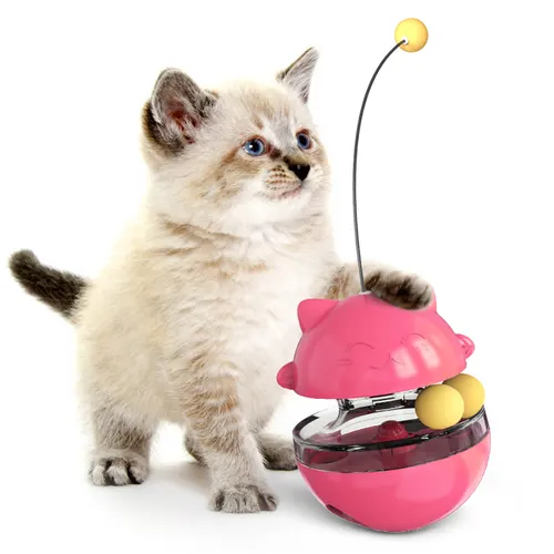 Cat Toy Self healing And Anti boring Artifact Tumbler Lucky Cat Pink B - Shop at LoveMi