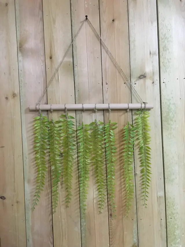 Log Wall Hanging Green Plant Eucalyptus Leaf Artificial Fern Leaf - Shop at LoveMi