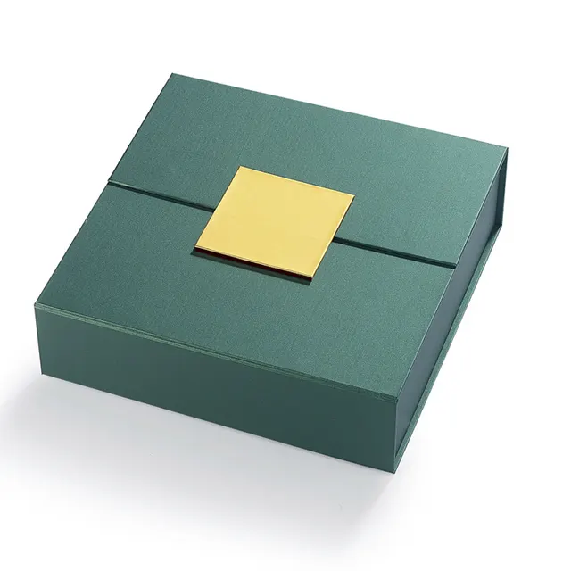 Zongzi Gift Box Empty Box Creative Double Door Folding Packaging Ocean Green Square Edition - Shop at LoveMi