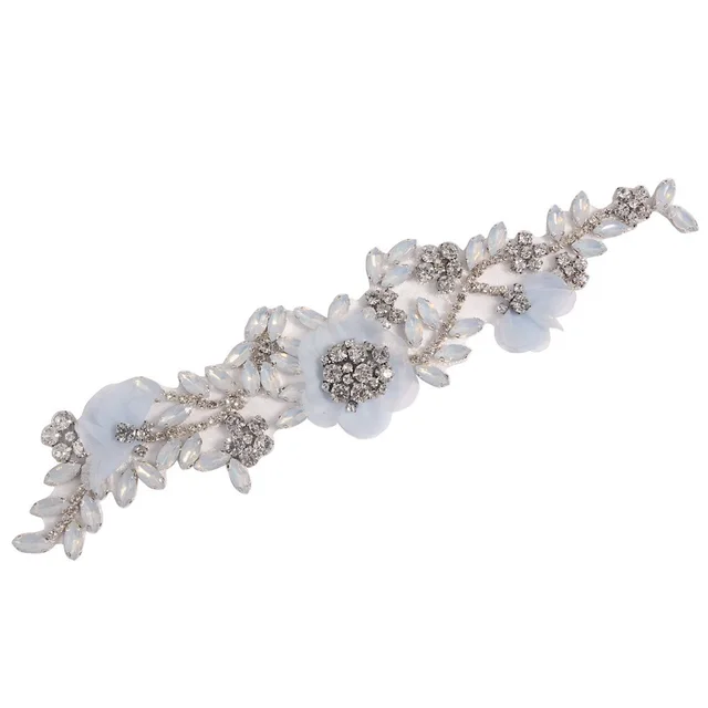 Rhinestone Decoration Handmade Rubber backed Rhinestone Green Decorative Belt Blue Sequins - Shop at LoveMi