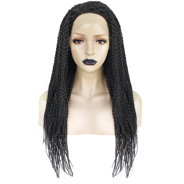 African Front Lace Chemical Fiber Hair, Dirty Braid, Rock Braid Black - Shop at LoveMi