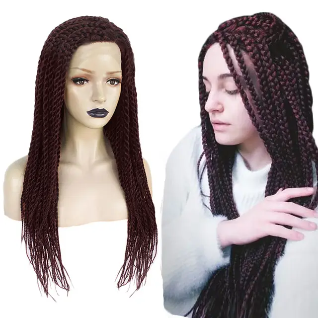 African Front Lace Chemical Fiber Hair, Dirty Braid, Rock Braid Wine Red - Shop at LoveMi