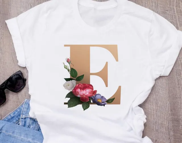 26 English Letters Printed Oversize Short sleeved T shirt - Shop at LoveMi