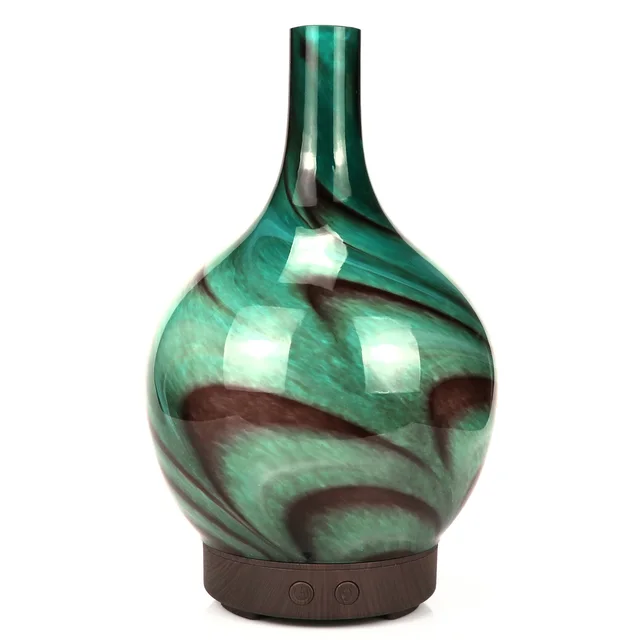 Colorful Light Ultrasonic Glass Colorful Aroma Diffuser Green - Shop at LoveMi