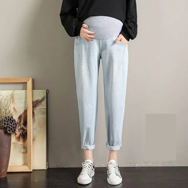Casual Harem Loose Daddy Pants Light Blue - Shop at LoveMi