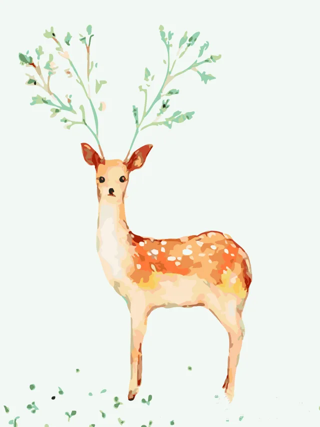 Digital Oil Painting New 40 X 50 Hand Painted Living Room Porch Landscape Animal Digital Decorative Painting Plum Deer - Shop at LoveMi
