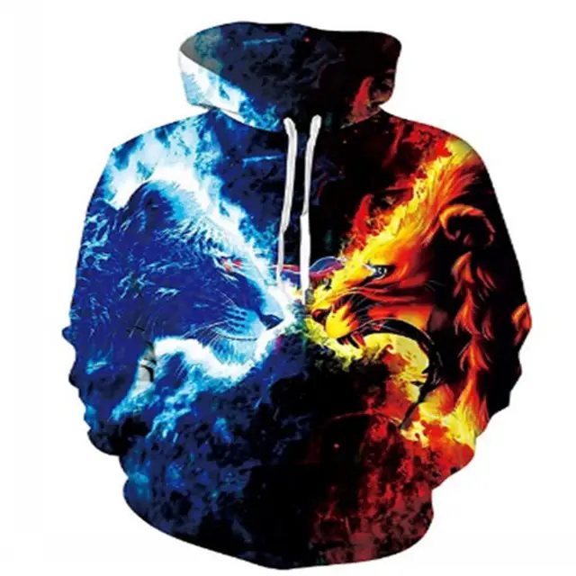 3D Digital Print Hooded Men's Sweatshirt - Shop at LoveMi