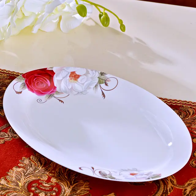 Oval Jingdezhen Ceramic Large Serving Plate J - Shop at LoveMi