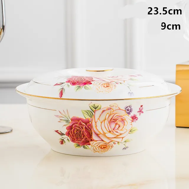 Household Bone China Soup Bowl With Lid - Shop at LoveMi