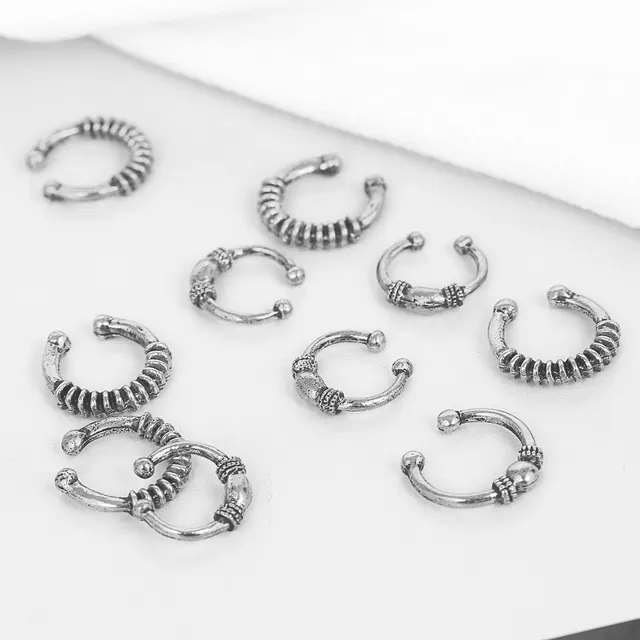 Metal Ring Braided Hair Ring Hip Hop Braid Buckle Hair Accessories Silver Circle Ten - Shop at LoveMi