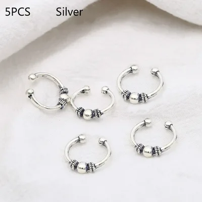 Metal Ring Braided Hair Ring Hip Hop Braid Buckle Hair Accessories Silver Circle - Shop at LoveMi