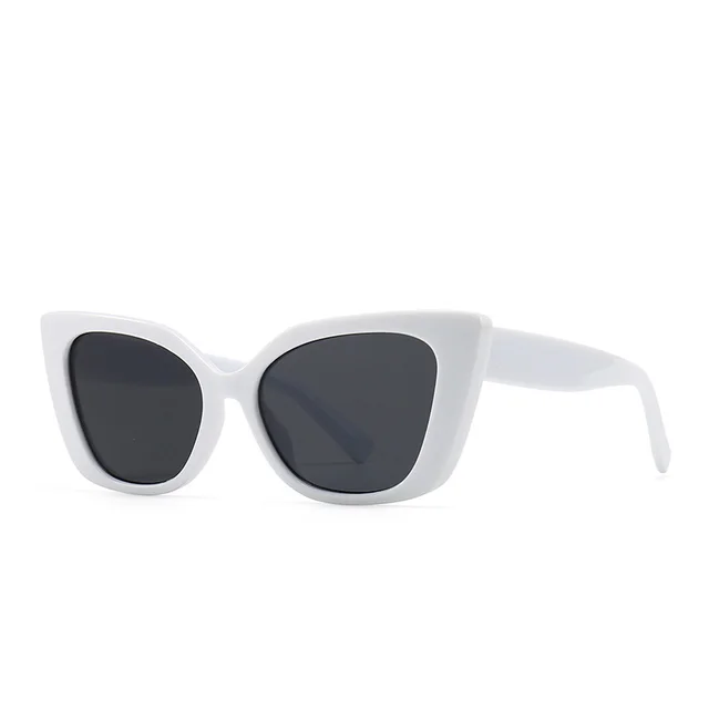 Cat eye Frame Sunglasses INS Style Sunglasses White - Shop at LoveMi