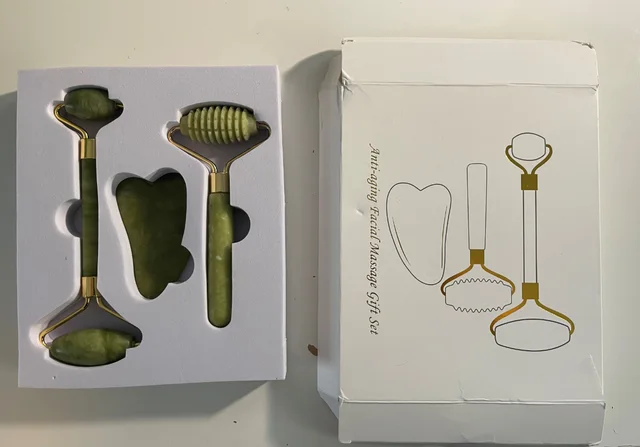 Massage Roller With Three Sets Of Facial Jade Massager Threepiece Set And Gift Box - Shop at LoveMi