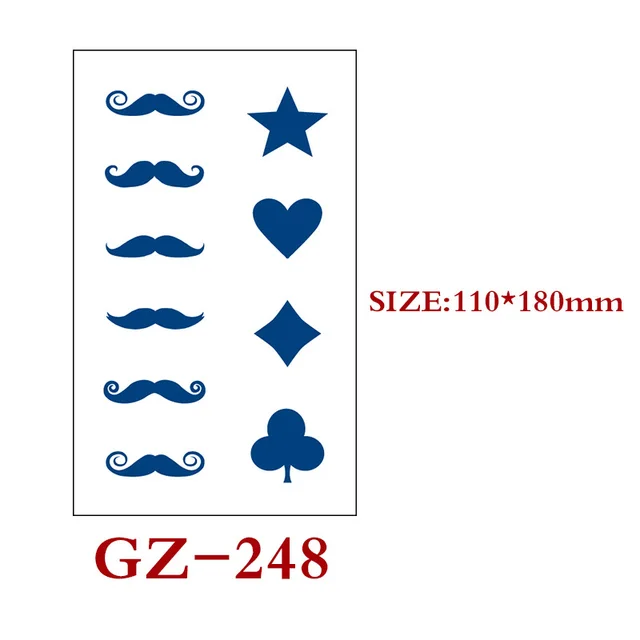 Herbal Semi permanent Tattoo Stickers Semi permanent Tattoo Stickers Gz248 Style - Shop at LoveMi