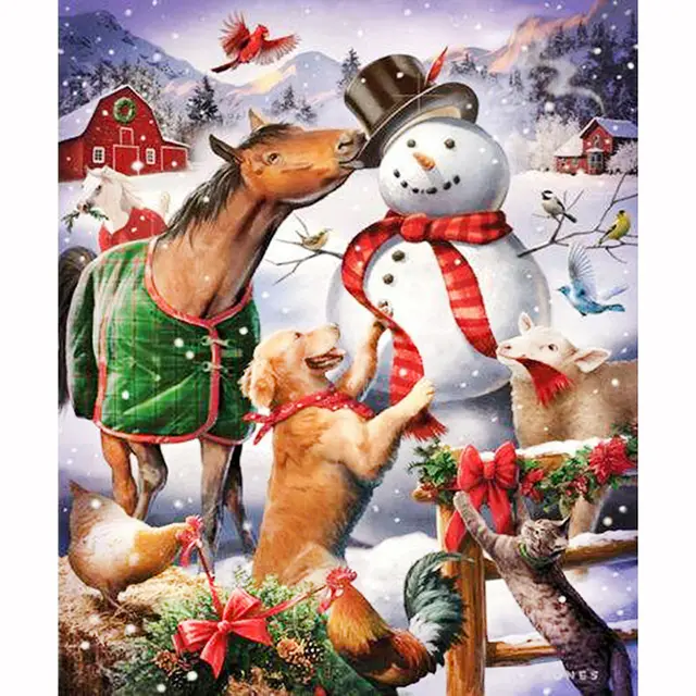 Diamond Painting Snowman 5D Embroidery Cross Stitch - Shop at LoveMi
