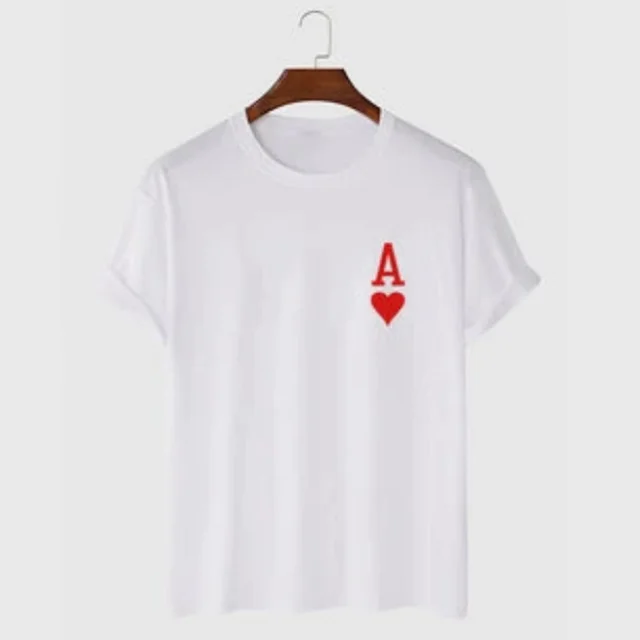 Men's Short Sleeve Printed Round Neck T Shirt White - Shop at LoveMi