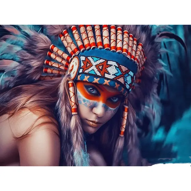 Diamond Painting Indian Girl Full 5D Embroidery Square Or Round Beads Cross Stitch - Shop at LoveMi