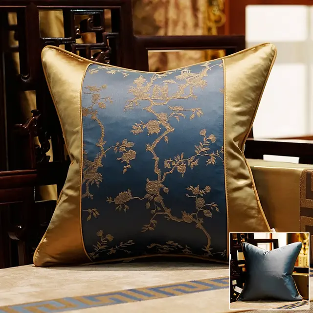 Cushion Mahogany Sofa Living Room Classical Pillow Pillow Cover Blue2 - Shop at LoveMi