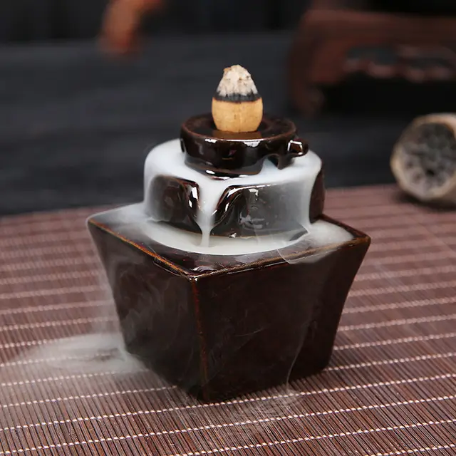 Backflow Incense Burner Backflow Incense Tower Incense Ceramic Incense Burner Ornaments 6Style - Shop at LoveMi