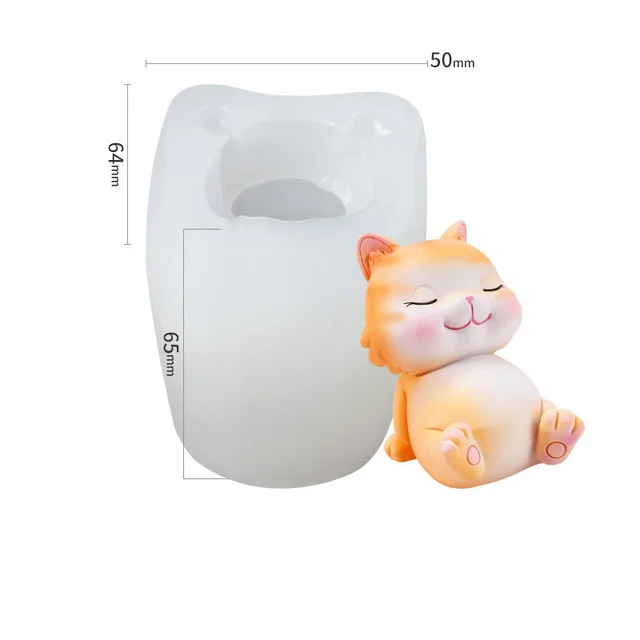 Cat Silicone Mold Cute Pet Mousse Cake Liquid Silicone Mold Cute Cat B - Shop at LoveMi