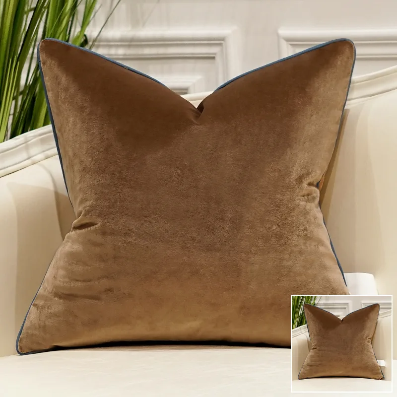 Modern Minimalist Living Room Sofa Pillow Office Waist Pillow Bay Window Brown - Shop at LoveMi