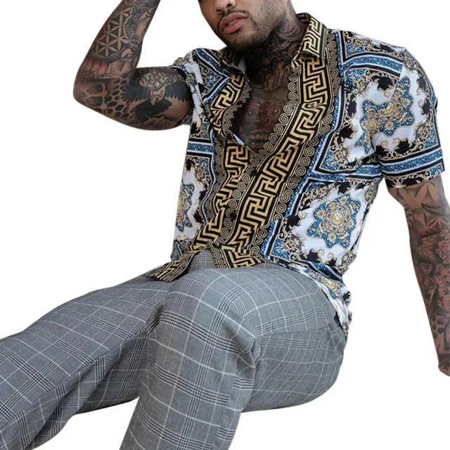 Summer Retro Trend Shirt Cardigan Men's Short sleeved Shirt - Shop at LoveMi