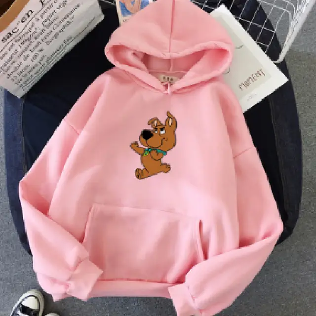 Women's New Style Korean Foreign Trade Plus Velvet Hooded Sweater Pink - Shop at LoveMi