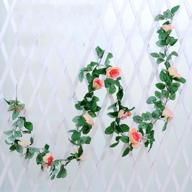 Ceiling Winding Artificial Flowers Home Decoration Flowers Wedding Flowers 16Champagne Flowers - Shop at LoveMi