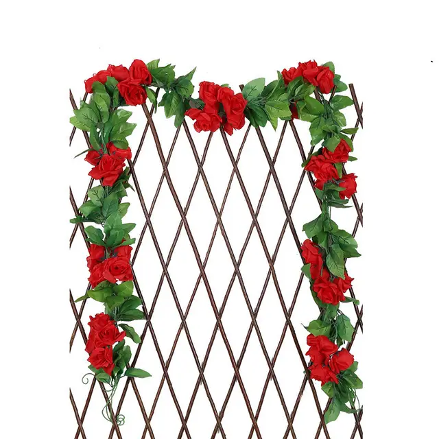 Ceiling Winding Artificial Flowers Home Decoration Flowers Wedding Flowers 9Rose Red Flowers - Shop at LoveMi