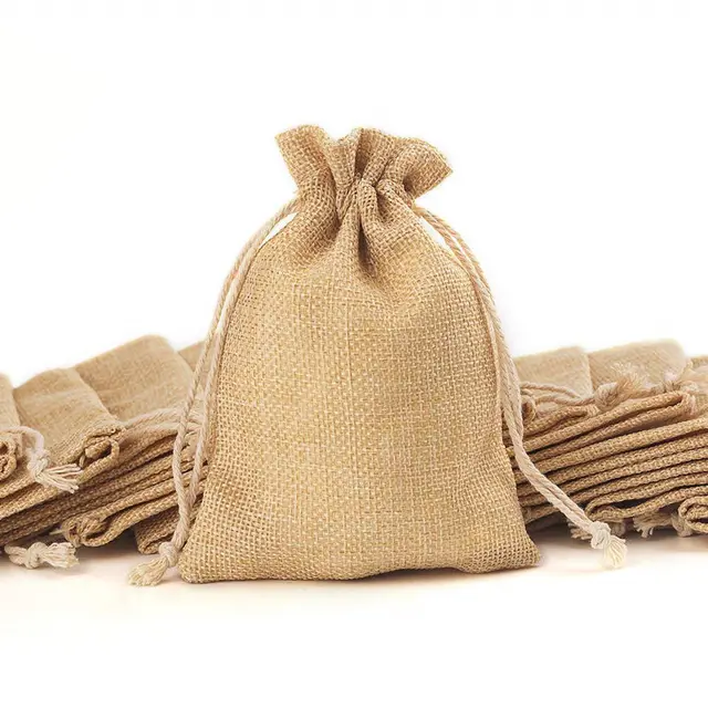Cotton Bags, Environmental Drawstring Pockets, Grains, Millet Packaging Bags, Gift Jewelry Bags Yellow - Shop at LoveMi